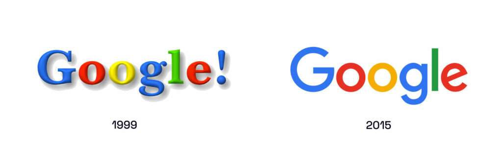 Évolution du logo Google de 1999 à 2015